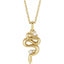 Diamond Accented Serpent Pendant in 14kt Yellow Gold