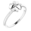 Four-Leaf Clover Stackable Ring in 14kt White Gold