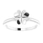 Four-Leaf Clover Stackable Ring in 14kt White Gold