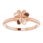Four-Leaf Clover Stackable Ring in 14kt Rose Gold