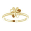 Four-Leaf Clover Stackable Ring in 14kt Yellow Gold