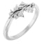 Round Diamond Accent Floral Ring in 925 Sterling Silver
