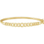 5.8 mm Chain Link Hinged Bangle Bracelet in 14kt Yellow Gold