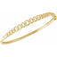 5.8 mm Chain Link Hinged Bangle Bracelet in 14kt Yellow Gold