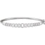 5.8 mm Chain Link Hinged Bangle Bracelet in 925 Sterling Silver