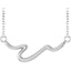 Free Form Bar Necklace in 925 Sterling Silver