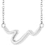 Free Form Bar Necklace in 925 Sterling Silver