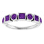 Round and Princess Cut Gemstone Stackable Ring in 925 Sterling Silver