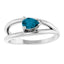 Pear-Shaped Gemstone Negative Space Ring in 925 Sterling Silver
