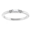 Baguette Moissanite Stackable Ring in 925 Sterling Silver