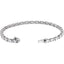 5.50 ctw Oval and Round Lab Grown Diamond Tennis Bracelet in 14kt White Gold