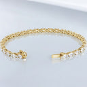 5.50 ctw Oval and Round Lab Grown Diamond Tennis Bracelet in 14kt Yellow Gold