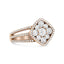 1.25 ctw Round Diamond Halo Cluster Ring in 18kt Rose Gold