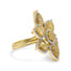 8.08 ctw Yellow Rose Cut Diamond Floral Ring in 14kt Yellow Gold