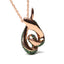 3.23 ctw Round Tsavorite Garnet Spiral Snake Pendant in 18kt Rose Gold