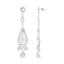 Diamond, Moonstone, and Hand-Carved Rock Crystal Dangle Earrings in Platinum