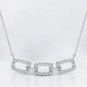 0.33 ctw Round Lab Grown Diamond Chain Link Necklace in 14kt White Gold