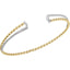 Twisted Rope Cuff Bracelet in 14kt Two-Tone Gold