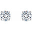 1.50 ctw Round Brilliant Cut Lab Grown Diamond Stud Earrings in 14kt White Gold
