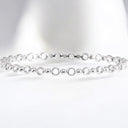 4.4 mm Geometric Circle Bangle Bracelet in 925 Sterling Silver