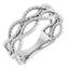 Twisted Rope Ring in 925 Sterling Silver