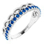 Blue Sapphire Infinity Stackable Ring in 14kt White Gold