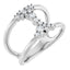 3/8 ctw Round Lab Grown Diamond Negative Space Ring in 14kt White Gold