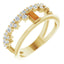 Citrine and Diamond Negative Space Ring in 14kt Yellow Gold