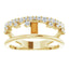 Citrine and Diamond Negative Space Ring in 14kt Yellow Gold