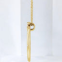 0.25 ctw Lab Grown Diamond Crescent Moon Pendant in 14kt Yellow Gold