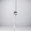 0.25 ctw Lab Grown Diamond Crescent Moon Pendant in 14kt White Gold