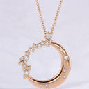 0.25 ctw Lab Grown Diamond Crescent Moon Pendant in 14kt Rose Gold