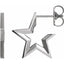 Star Hoop Earrings in 925 Sterling Silver
