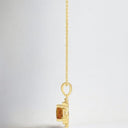 Citrine and Diamond Pendant in 14kt Yellow Gold