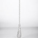 0.75 ctw Round Lab Grown Diamond Curved Bar Necklace in 14kt White Gold