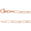 2.6 mm Paperclip Link Necklace in 14kt Rose Gold