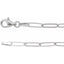 2.6 mm Paperclip Link Necklace in 14kt White Gold