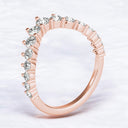 0.75 ctw Round Lab Grown Diamond Chevron Ring in 14kt Rose Gold
