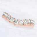 0.75 ctw Round Lab Grown Diamond Chevron Ring in 14kt Rose Gold