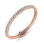 11.35 ctw Emerald Cut Lab Grown Diamond Tennis Bracelet in 14kt Rose Gold
