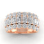 4.40 ctw Round and Emerald Cut Lab Grown Diamond Band in 14kt Rose Gold