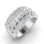 4.40 ctw Round and Emerald Cut Lab Grown Diamond Band in 14kt White Gold