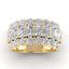 4.40 ctw Round and Emerald Cut Lab Grown Diamond Band in 14kt Yellow Gold