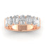 2.97 ctw Oval and Emerald Cut Lab Grown Diamond Band in 14kt Rose Gold