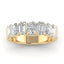 2.97 ctw Oval and Emerald Cut Lab Grown Diamond Band in 14kt Yellow Gold