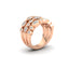 1.40 ctw Lab Grown Diamond Three-Row Ring in 14kt Rose Gold