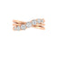1.00 ctw Round Lab Grown Diamond Crossover Ring in 14kt Rose Gold