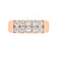 1.50 ctw Round Lab Grown Diamond Double Row Ring in 14kt Rose Gold