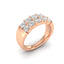 1.50 ctw Round Lab Grown Diamond Double Row Ring in 14kt Rose Gold