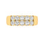 1.50 ctw Round Lab Grown Diamond Double Row Ring in 14kt Yellow Gold